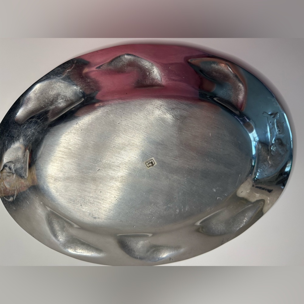 Silver Oval Horse Motif Serving Platter - Picture 3 of 4